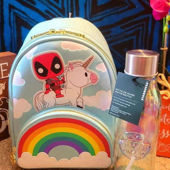 Loungefly Deadpool & Starbucks Set - Picture 1 of 3